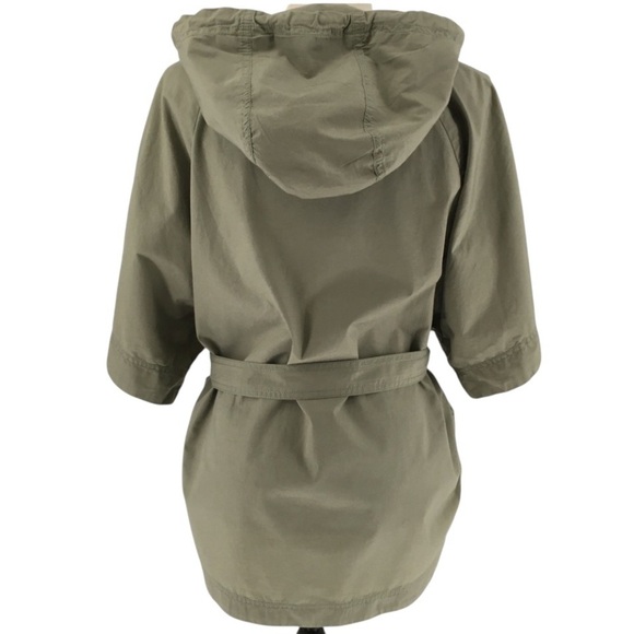 Loft Lightweight Hooded Casual Poncho Utility Button Up Jacket - Sz S - Picture 2 of 15